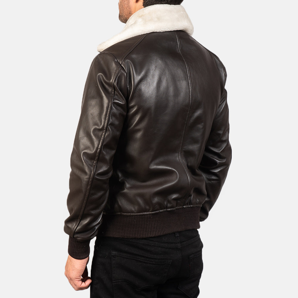 Authentic Sheepskin Leather with Semi-aniline Finish Grain Texture &amp; Heavy-Duty Seam Stitching Detail