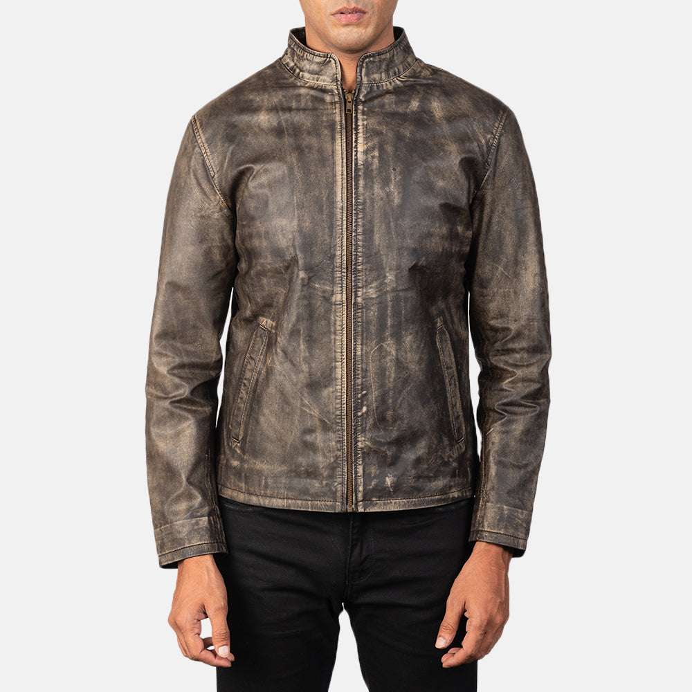 Alex Veste Motard en Cuir pour Homme – Vue produit alternative 4