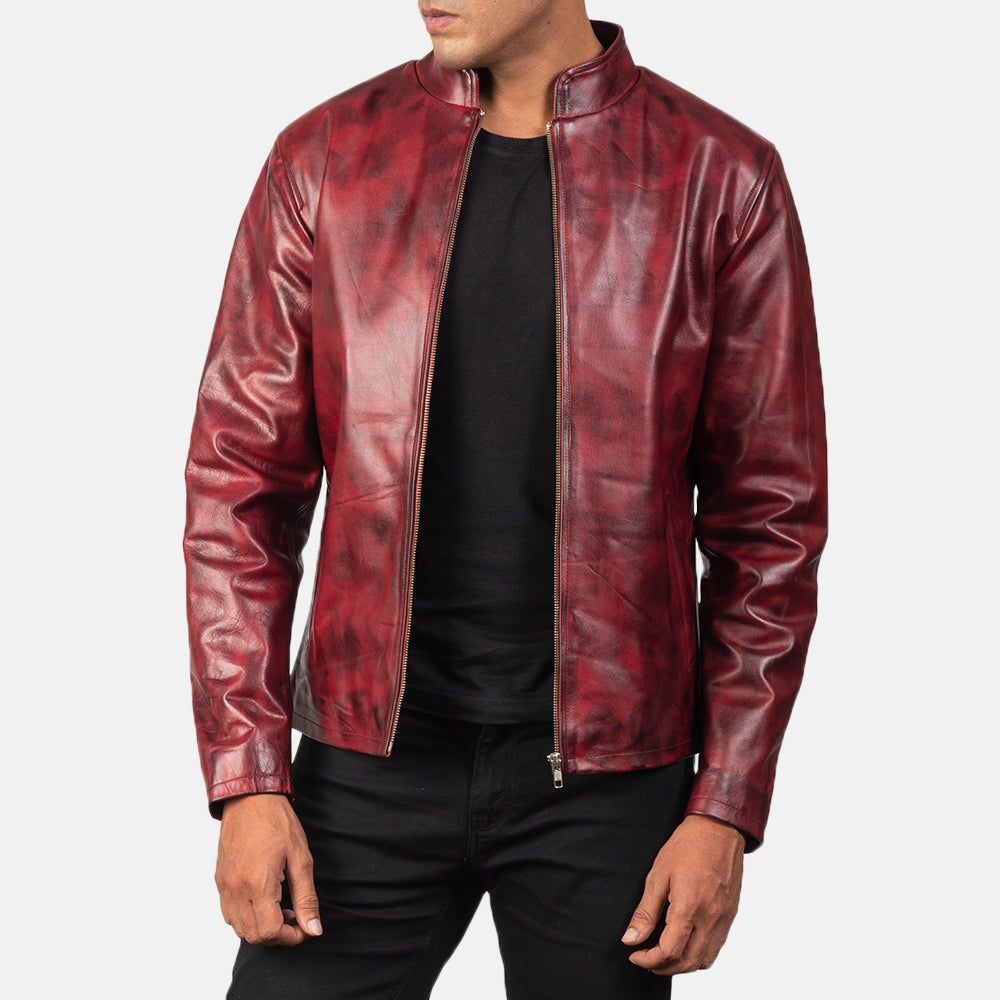 Alex Veste Motard en Cuir pour Homme – Vue produit alternative 4