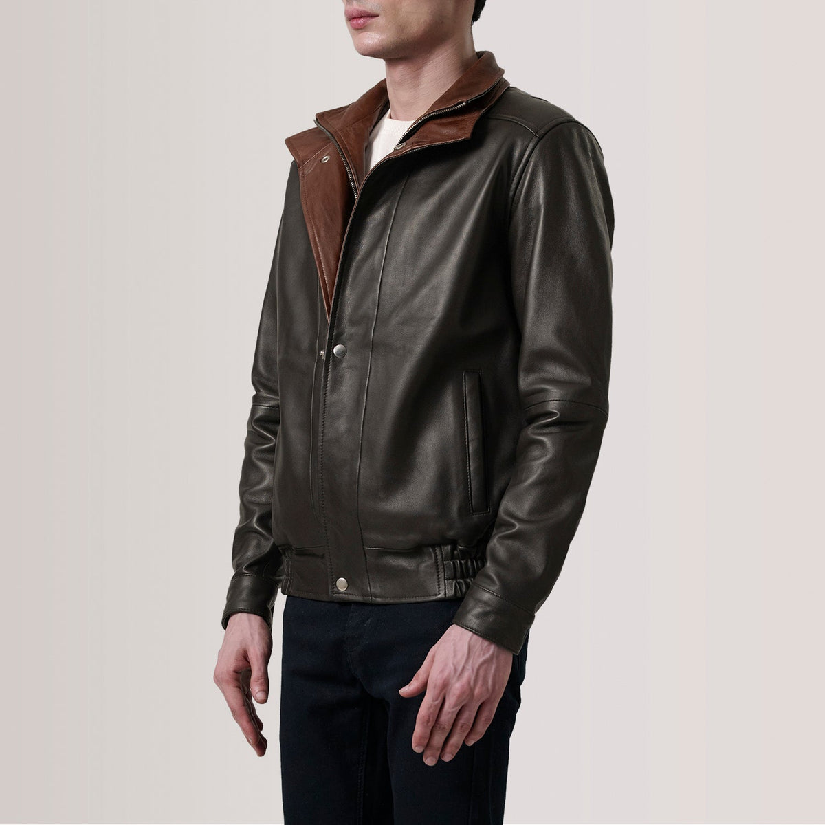 Alfred Blouson Bomber en Cuir pour Homme – Vue produit alternative 3