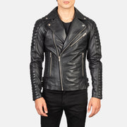 Men's Armand Green Suede Biker Jacket in Green Goatskin Suede - Vue de face &amp; silhouette ajustée | Acheter en ligne