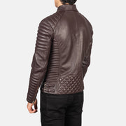 Armand Vert Veste Motard en Cuir pour Homme – Vue produit alternative 5