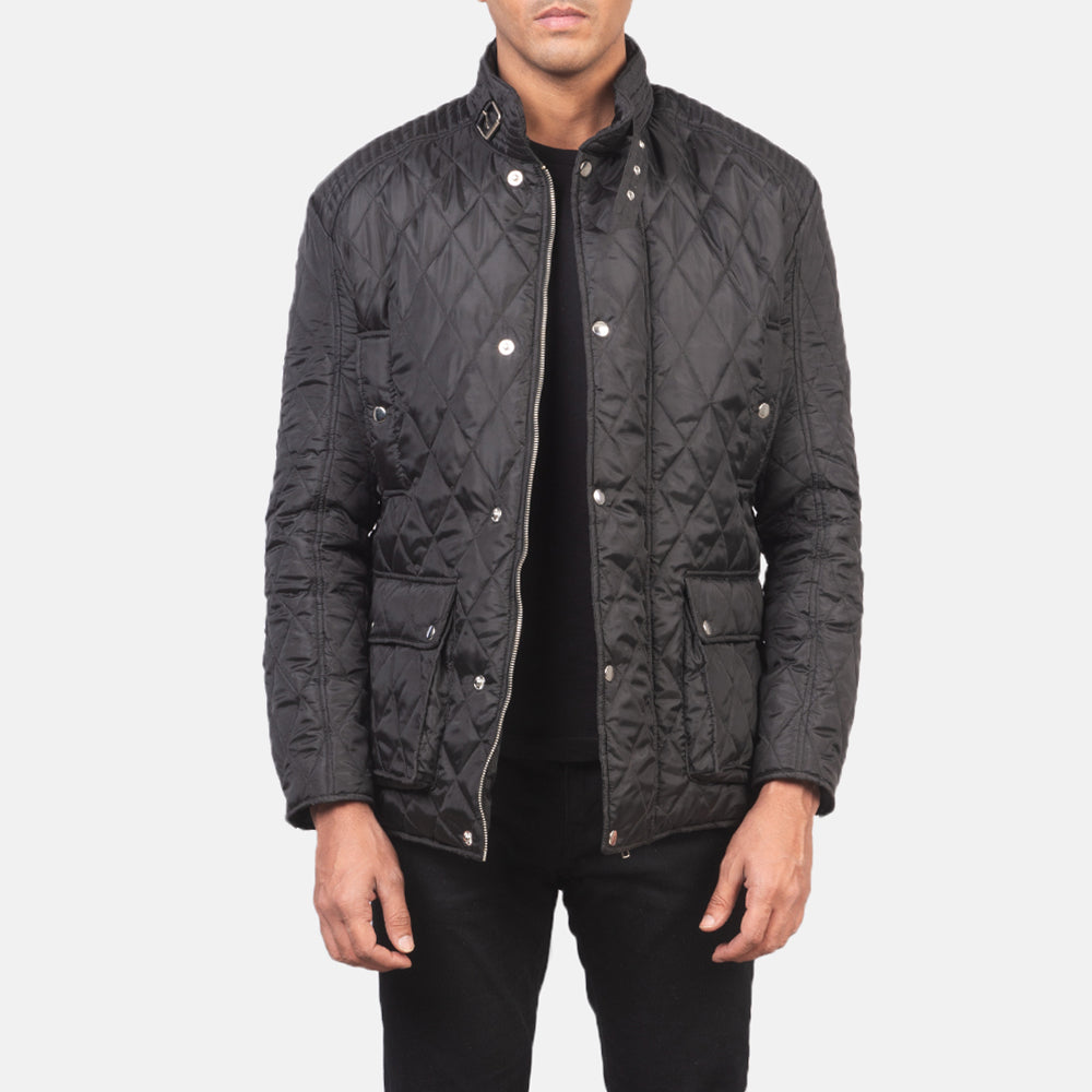 
Barry Matelassé Noir Windbreaker Veste en Cuir pour Homme in Black Polyester - Vue de face & silhouette ajustée | Acheter en ligne