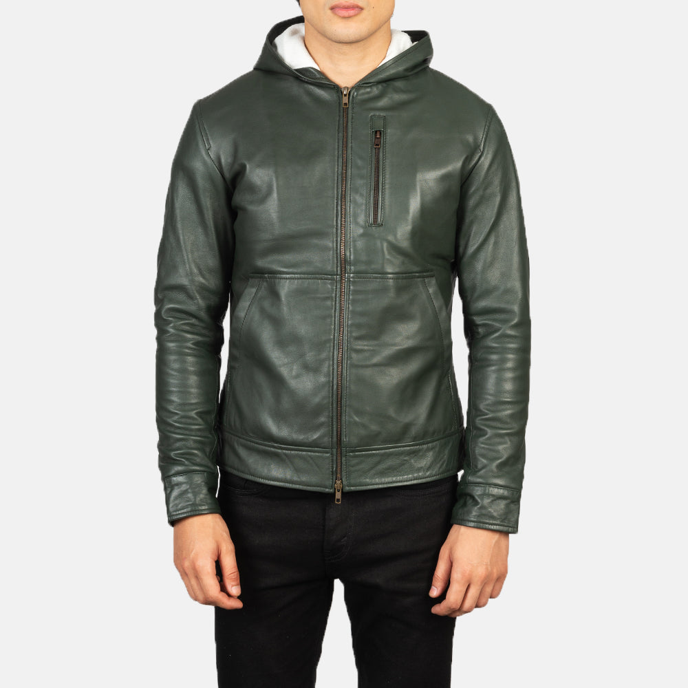 Baston Blouson Bomber en Cuir pour Homme – Vue produit alternative 4