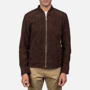 Blain Marron Blouson Bomber en Cuir pour Homme – Vue produit alternative 4