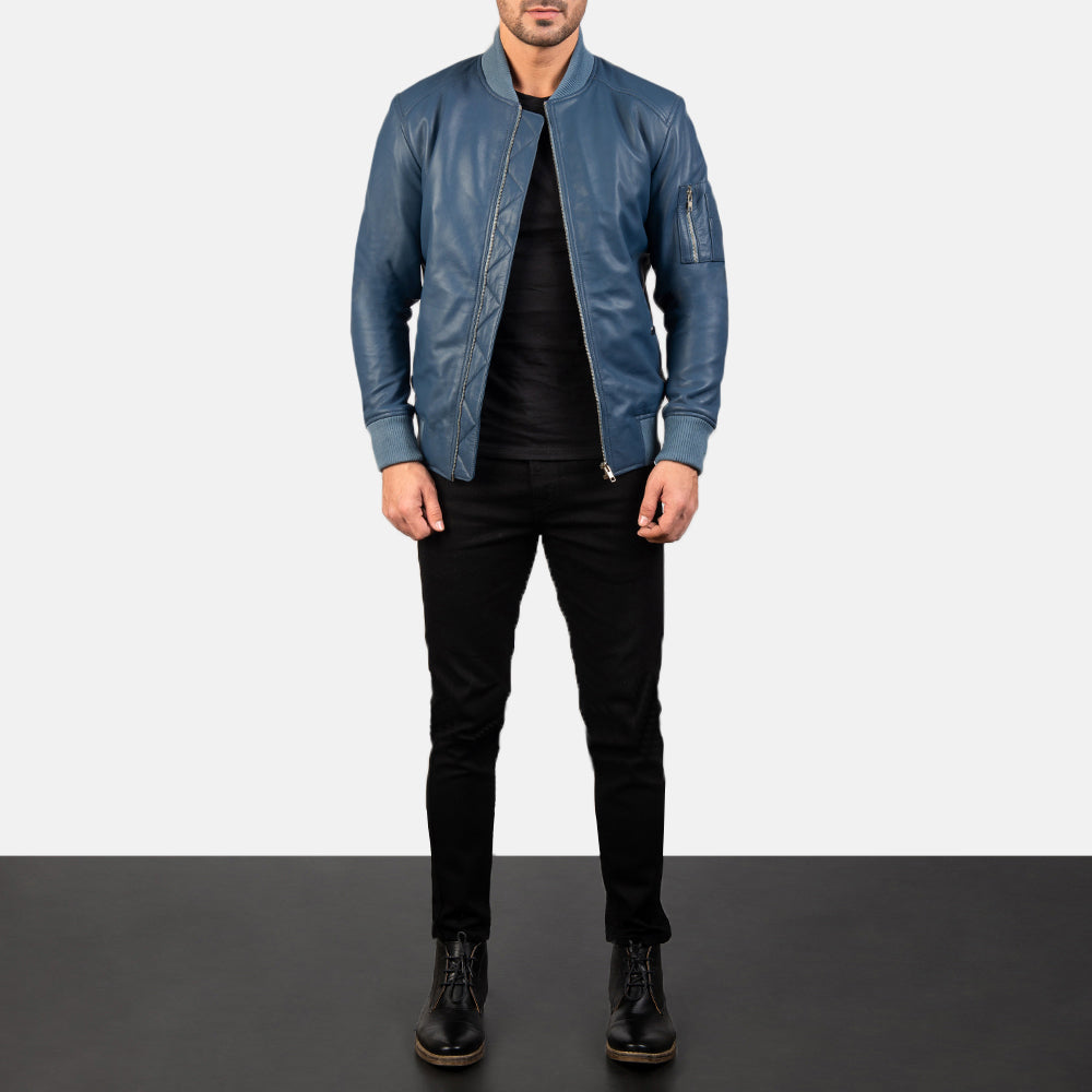
Bomia MA-1 Blouson Bombardier en Cuir pour Homme – alternate product view 3