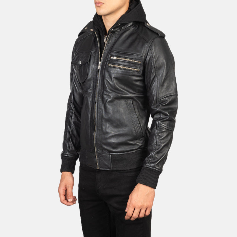 Bravado Blouson Bomber en Cuir pour Homme