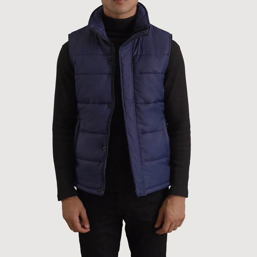 Bryan Bleu Doudoune sans manches pour Homme