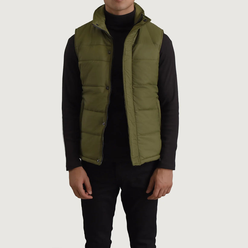 Bryan Vert Doudoune sans manches pour Homme