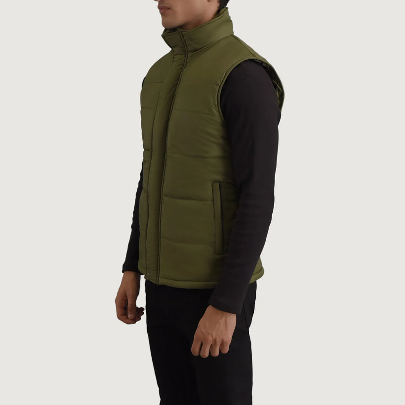 Bryan Vert Doudoune sans manches pour Homme