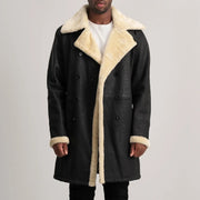 
Charles Manteau en Cuir Marron Shearling Manteau en Cuir pour Homme – alternate product view 1