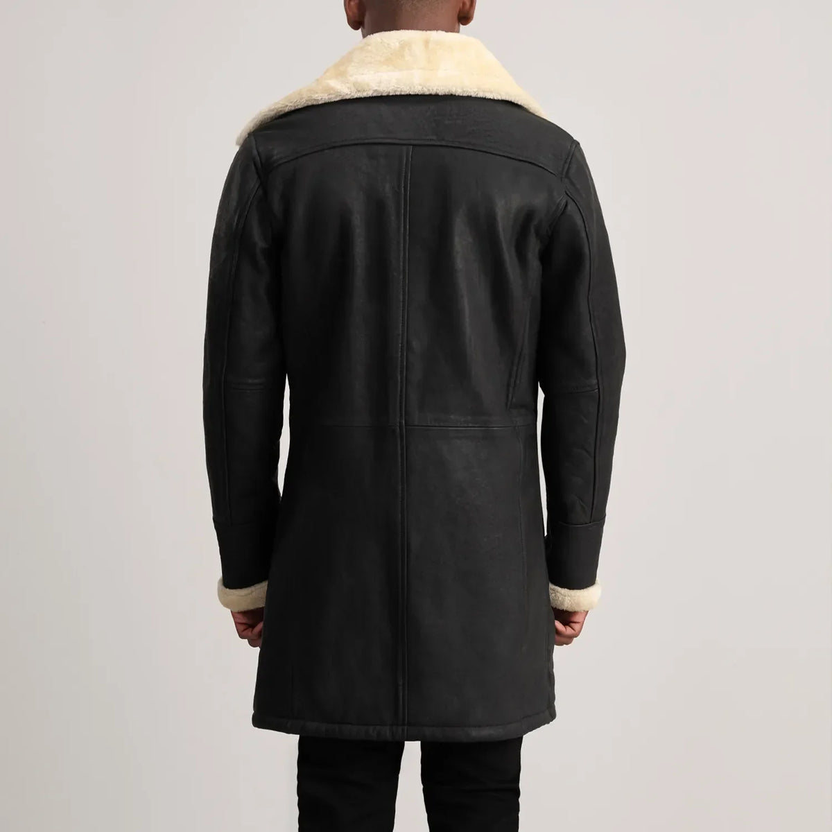
Charles Manteau en Cuir Marron Shearling Manteau en Cuir pour Homme – alternate product view 5