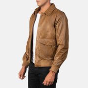 Coffmen Blouson Bomber en Cuir pour Homme – Vue produit alternative 2