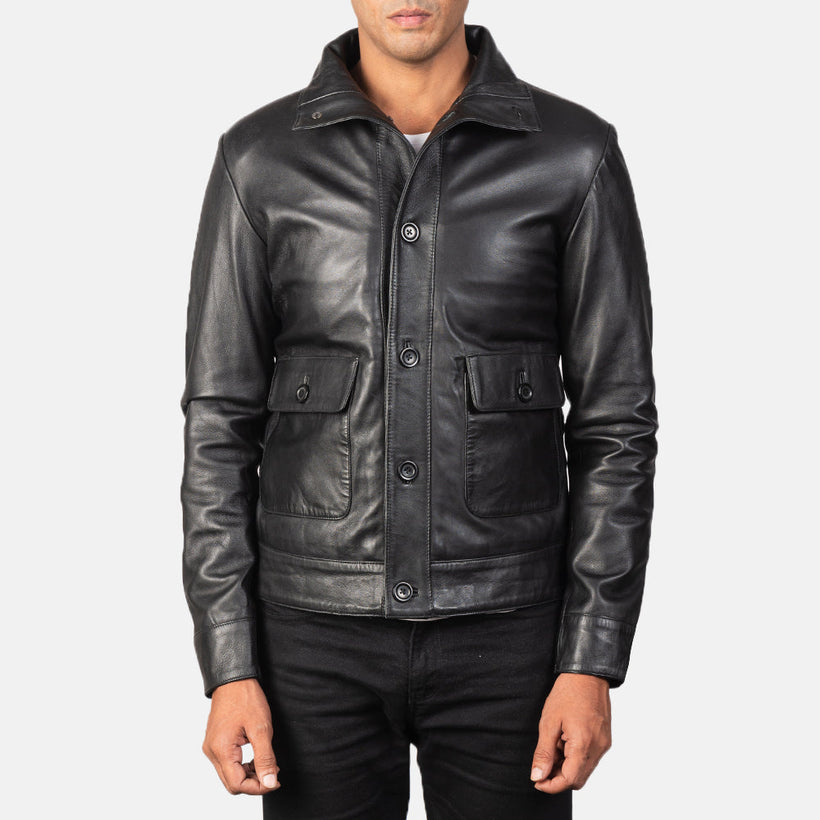 Columbus Blouson Bomber en Cuir pour Homme