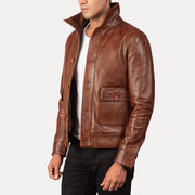 Columbus Blouson Bomber en Cuir pour Homme – Vue produit alternative 2