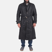 
Daniel Noir Trench-coat en Cuir pour Homme in Black Cowhide Leather - Vue de face & silhouette ajustée | Acheter en ligne