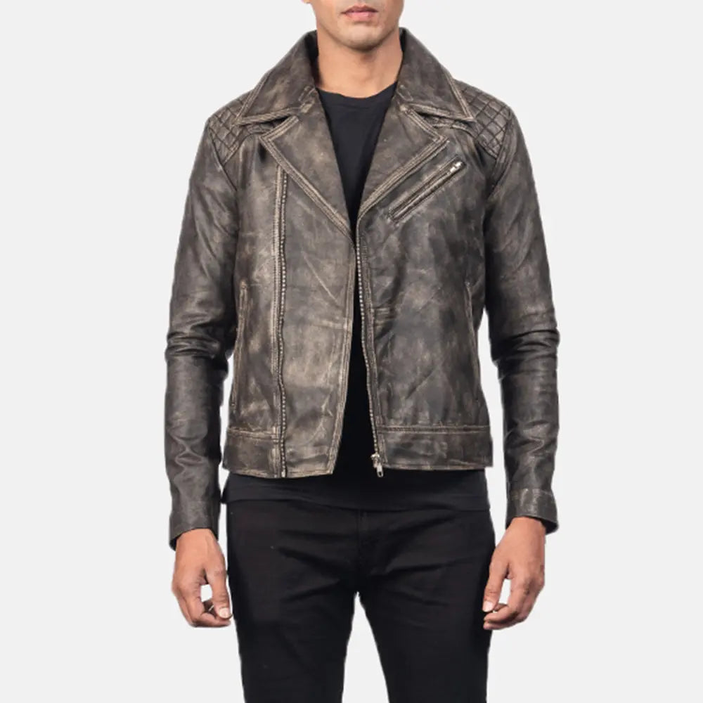 
Danny Matelassé Veste Motard en Cuir pour Homme – alternate product view 4
