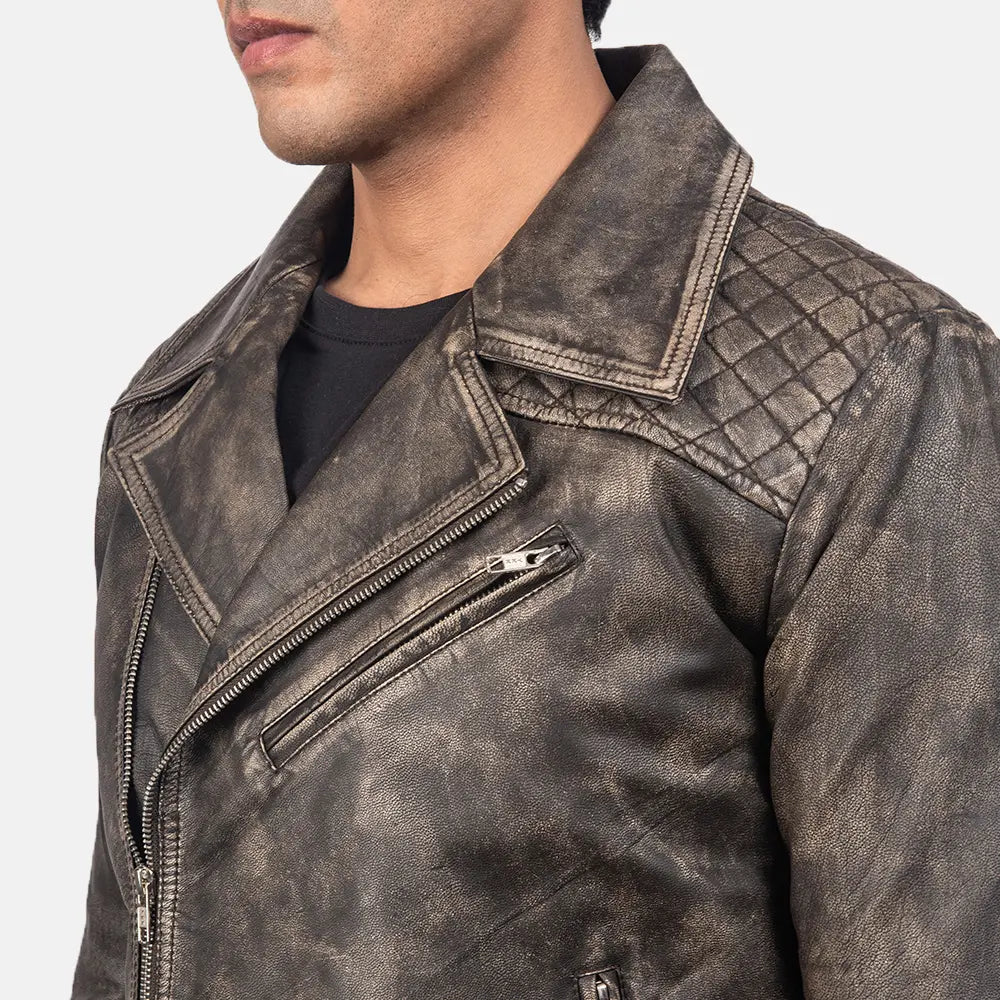 
Danny Matelassé Veste Motard en Cuir pour Homme – alternate product view 5