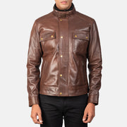 Darren Veste Motard en Cuir pour Homme – Vue produit alternative 4