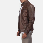 Dean Noir Veste Motard en Cuir pour Homme – Vue produit alternative 4