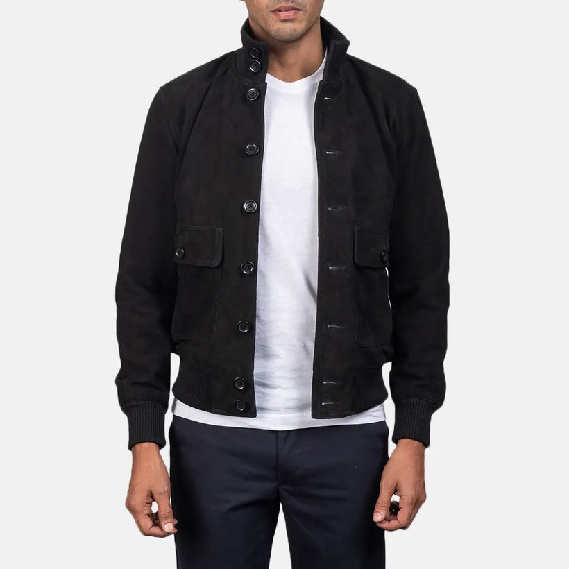 Eaton Blouson Bomber en Cuir pour Homme