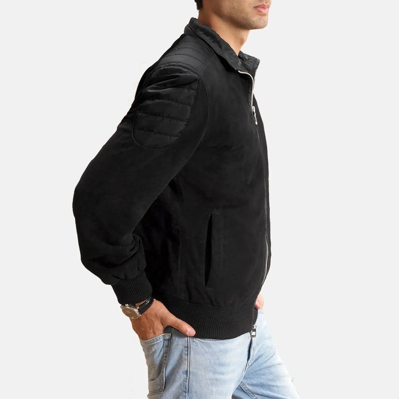 Ethan Hybrid Suede Blouson Bombardier en Cuir pour Homme