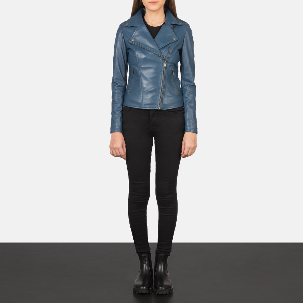 Flashback Veste Motard en Cuir pour Femme – Vue produit alternative 3