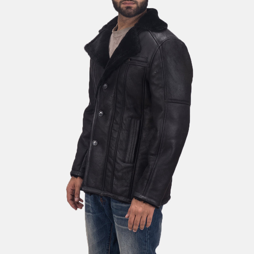 Furcliff Double Face Shearling Manteau en Cuir pour Homme