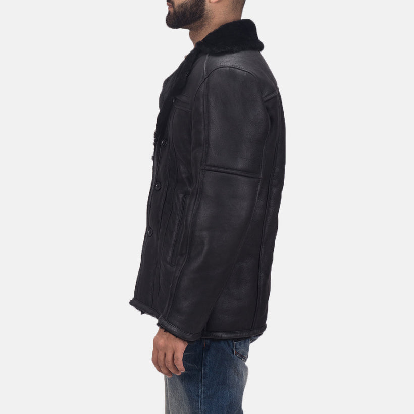 Furcliff Double Face Shearling Manteau en Cuir pour Homme