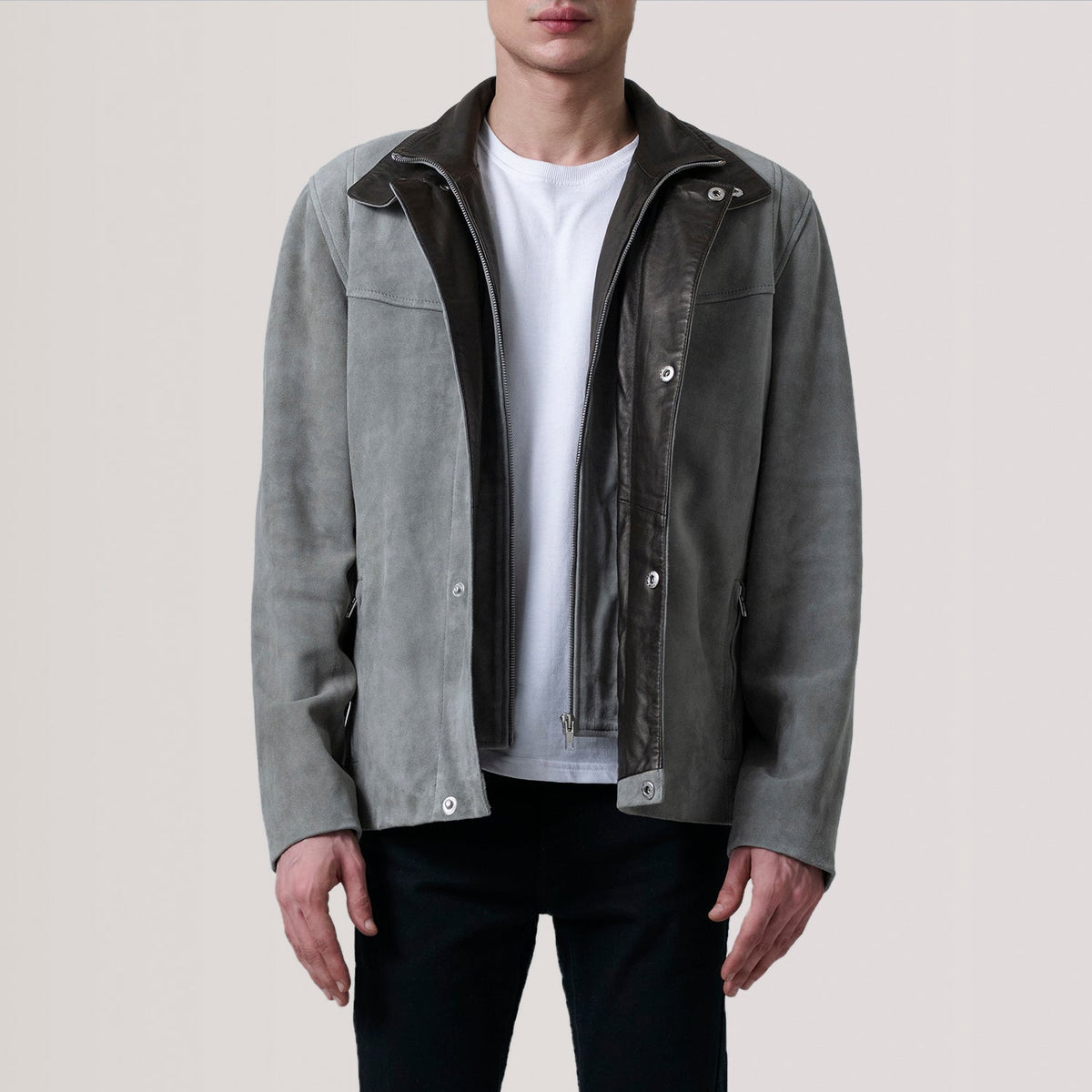 Henrik Veste en Cuir pour Homme – Vue produit alternative 1