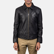 
Inferno Marron Veste en Cuir pour Homme - Vue de profil mettant en valeur la coupe de manche ergonomique