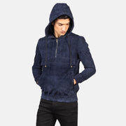 Kenton Hooded Veste en Cuir pour Homme – Vue produit alternative 6