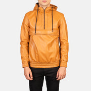 Kenton Hooded Veste en Cuir pour Homme – Vue produit alternative 1