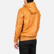 Kenton Hooded Veste en Cuir pour Homme – Vue produit alternative 5