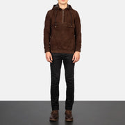 Kenton Hooded Veste en Cuir pour Homme – Vue produit alternative 3