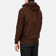 Kenton Hooded Veste en Cuir pour Homme – Vue produit alternative 5