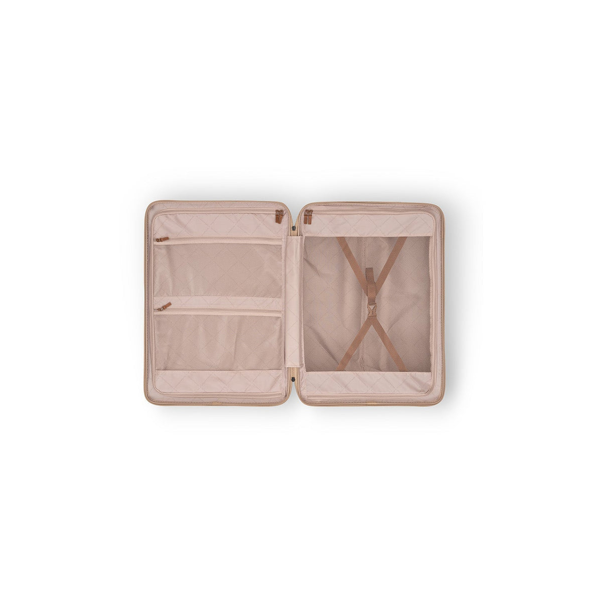 Vue détaillée of Classic Collar &amp; Heavy-Duty Zipper Hardware on Large Suitcase Zuna pour Femme