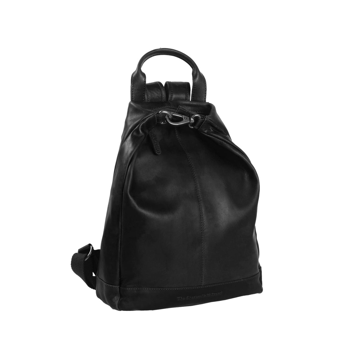 Saar Full-Grain Leather Backpack in Classic 100% Full-Grain Leather - Full Exterior Front Profile View | Acheter en ligne