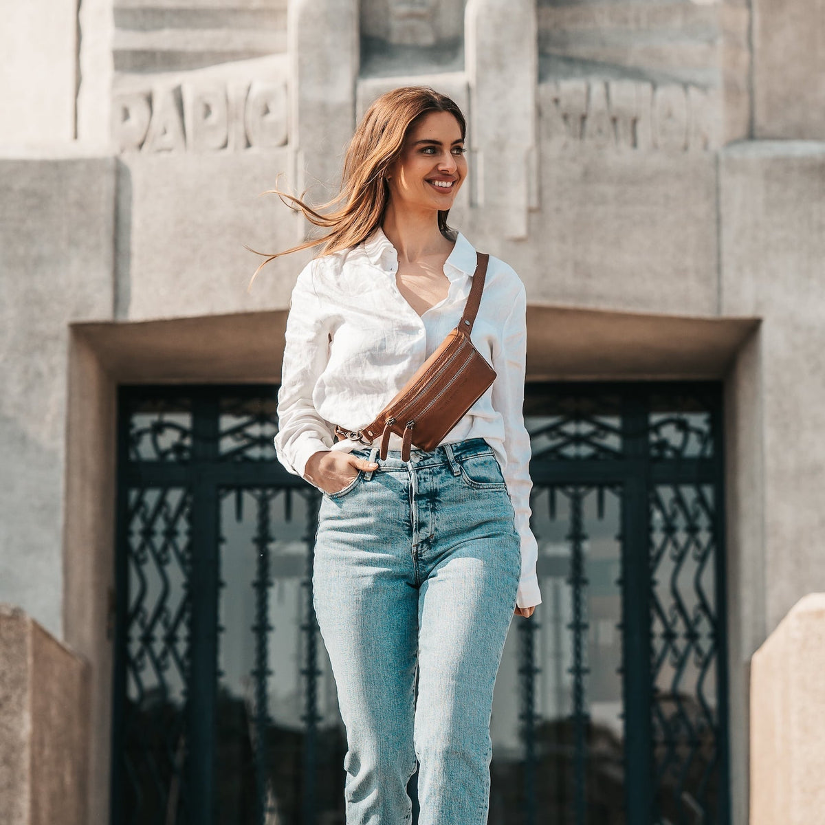 
Toronto Sac banane en cuir pleine fleur – alternate product view 3