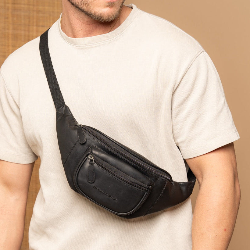 Vernio Sac banane en cuir pleine fleur