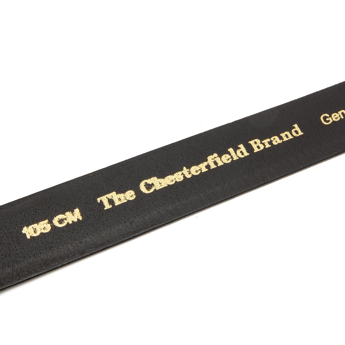 
Manovo Cuir Pleine Fleur Belt pour Homme - Profil latéral structuré montrant la profondeur du soufflet
