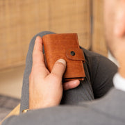 Barrea Full-Grain Leather Card Holder pour Femme – Vue produit alternative 2