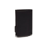 
Classic 100% Full-Grain Leather Card Holder - Perspective arrière montrant les bretelles en cuir renforcées