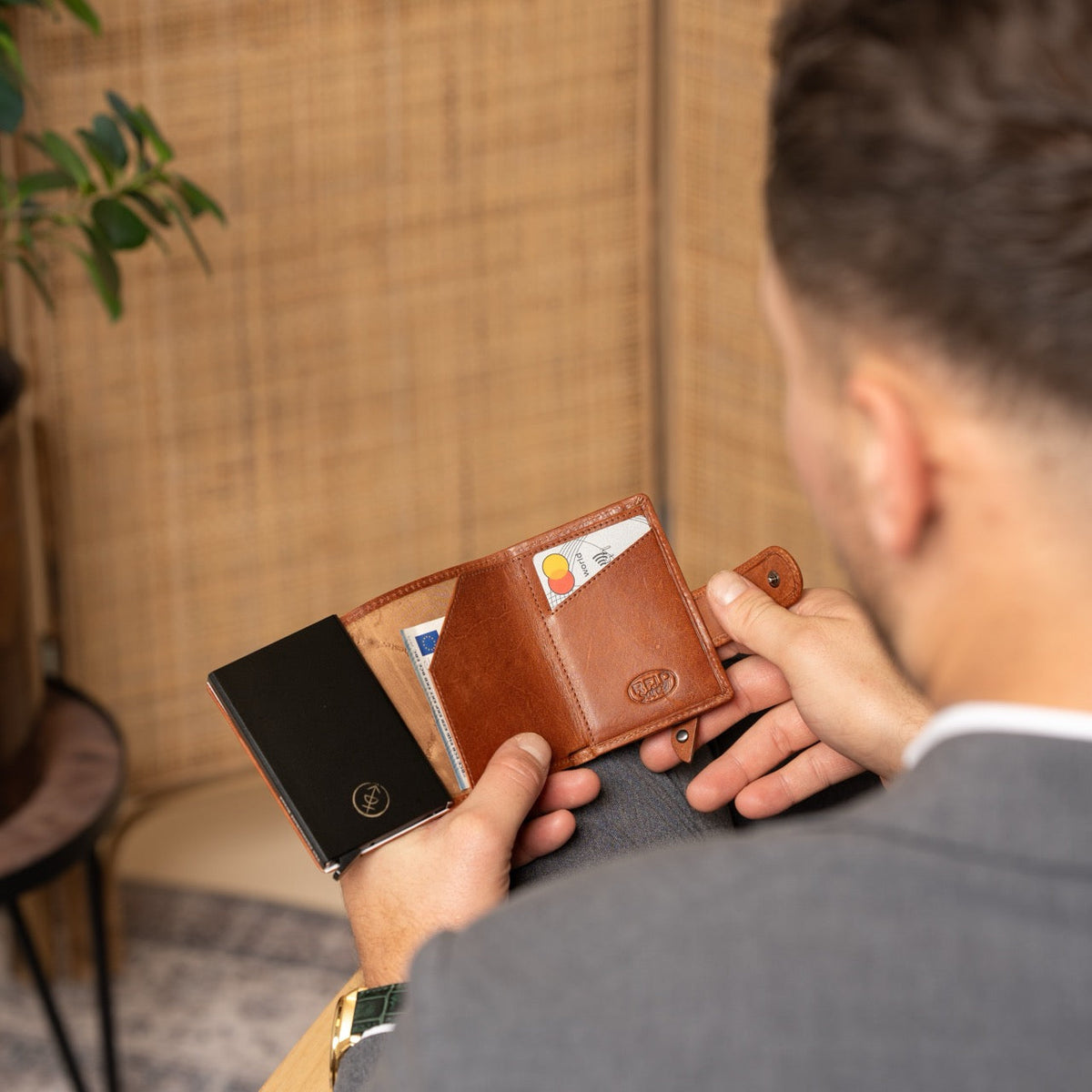 
Larino Cuir Pleine Fleur Porte-cartes – alternate product view 3