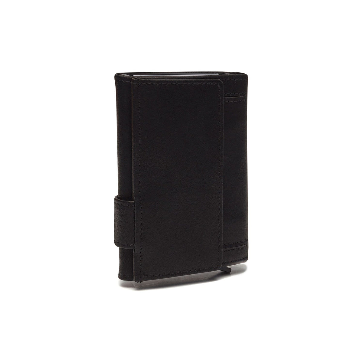 Solid Antique Brass Hardware &amp; Heavy-Duty Dual Zipper Detail on Mannheim Full-Grain Leather Card Holder pour Femme