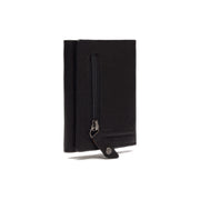 Solid Antique Brass Hardware &amp; Heavy-Duty Dual Zipper Detail on Paris Full-Grain Leather Card Holder pour Femme