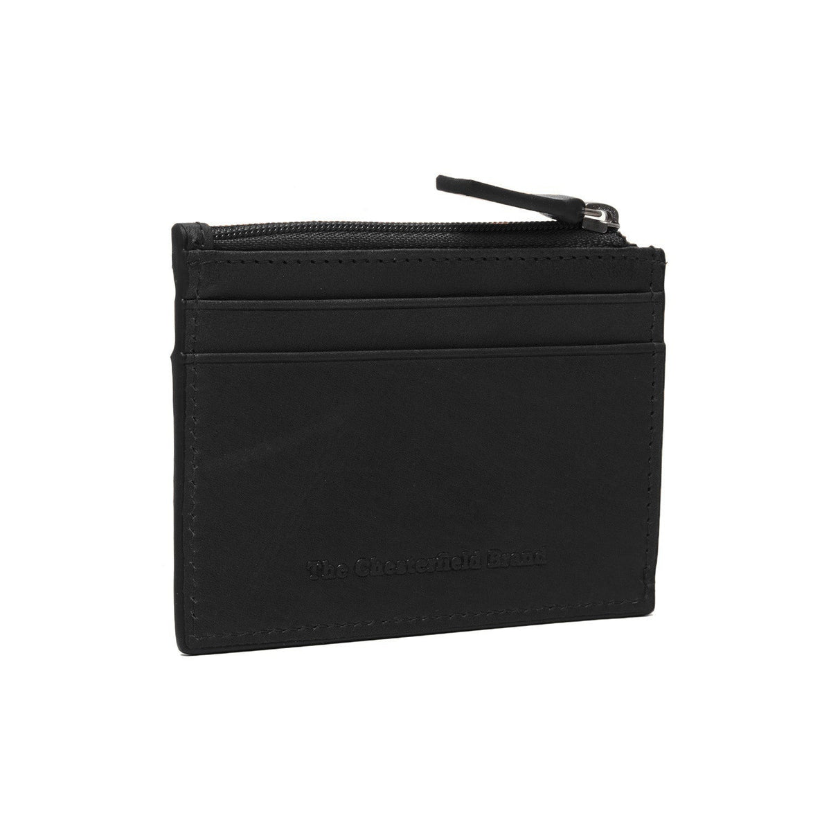 Leather Card Wallet pour Femme in Classic 100% Full-Grain Leather - Full Exterior Front Profile View | Acheter en ligne