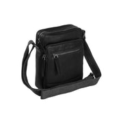 Birmingham Full-Grain Leather Crossbody Bag pour Homme in Classic 100% Full-Grain Leather - Full Exterior Front Profile View | Acheter en ligne