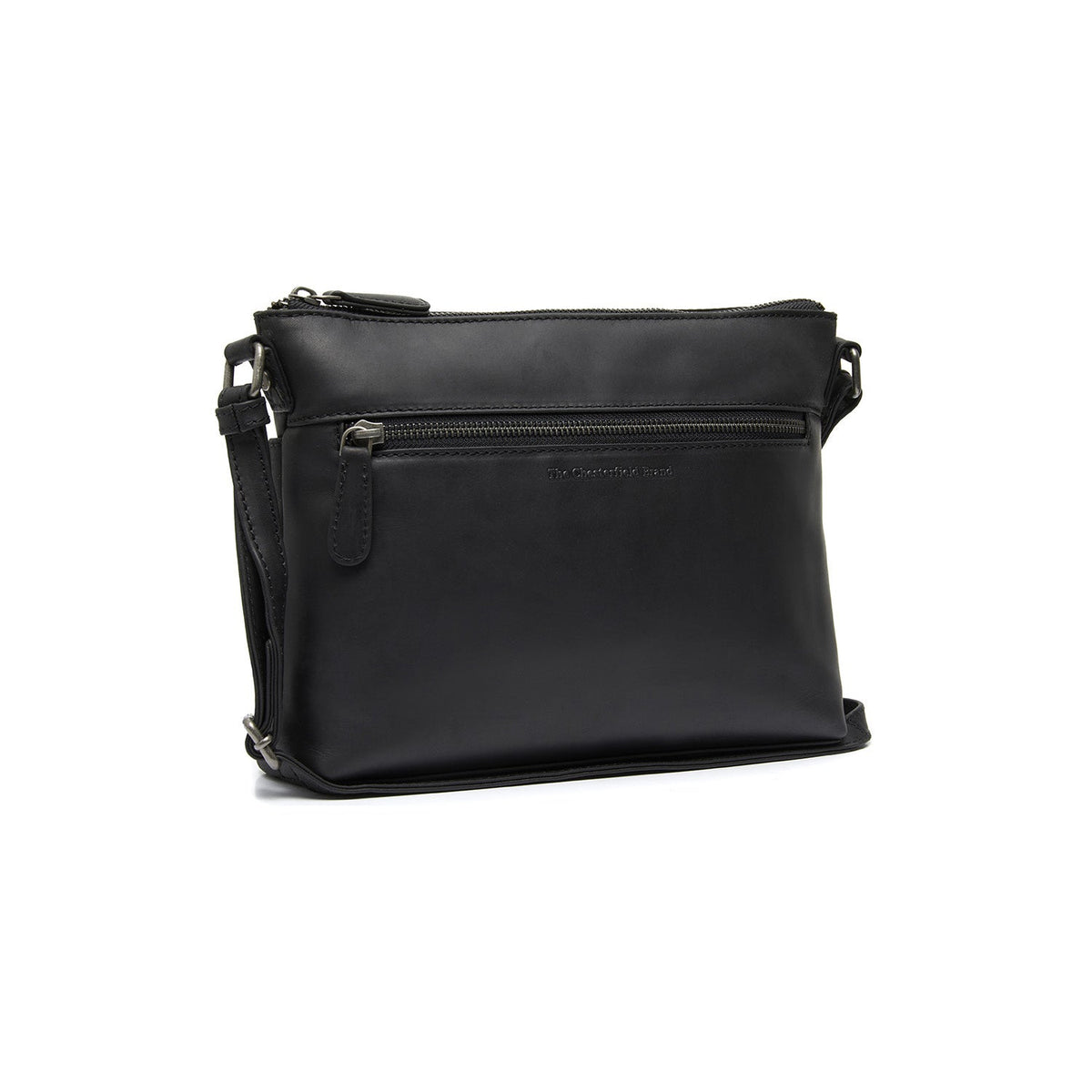 Durban Full-Grain Leather Crossbody Bag pour Femme in Classic 100% Full-Grain Leather - Full Exterior Front Profile View | Acheter en ligne