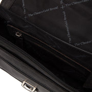 
Solid Antique Brass Hardware & Heavy-Duty Dual Zipper Detail on Lucca Sac besace en cuir pleine fleur